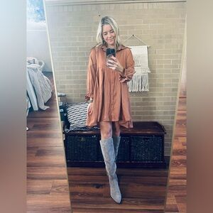 Ces Femme Rust Mini Dress
